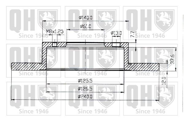 QUINTON HAZELL Тормозной диск BDC3674